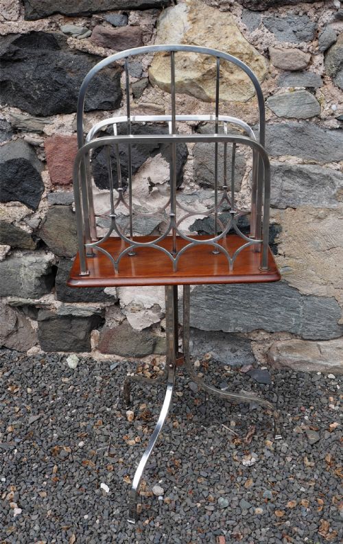 Gothic Design Silver Magazine Rack
