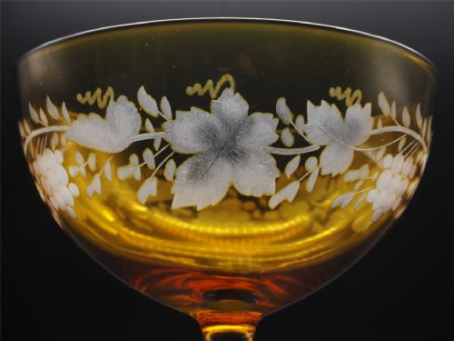 GOOD SET OF 16 VICTORIAN AMBER GLASSES - ADDITIONAL PHOTO 6
