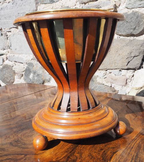 RARE DUTCH MINIATURE MAHOGANY JARDINERE - ADDITIONAL PHOTO 1