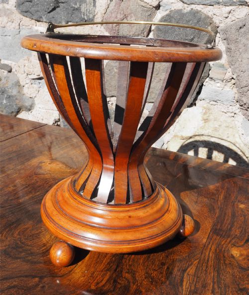 RARE DUTCH MINIATURE MAHOGANY JARDINERE - ADDITIONAL PHOTO 4