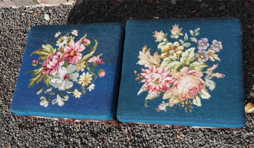 FINE PAIR OF VICTORIAN ROSEWOOD FOOTSTOOLS - ADDITIONAL PHOTO 2
