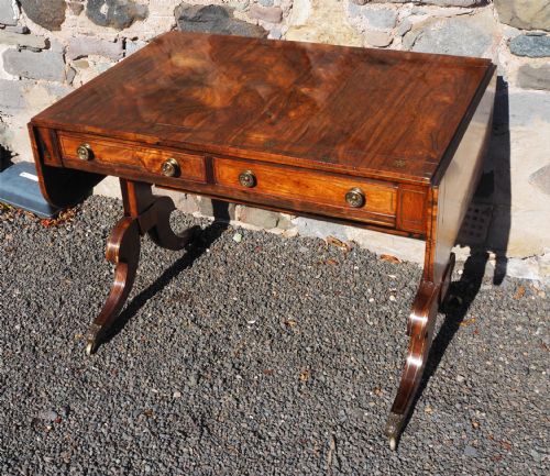 fig 1. Regency Brass Inlaid Rosewood Sofa Table