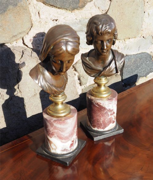 Good Pair of Victorian Bronze Figures