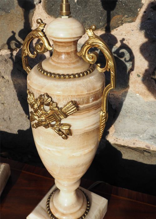 FINE PAIR FRENCH CASSOLETTE TABLE LAMPS - ADDITIONAL PHOTO 1