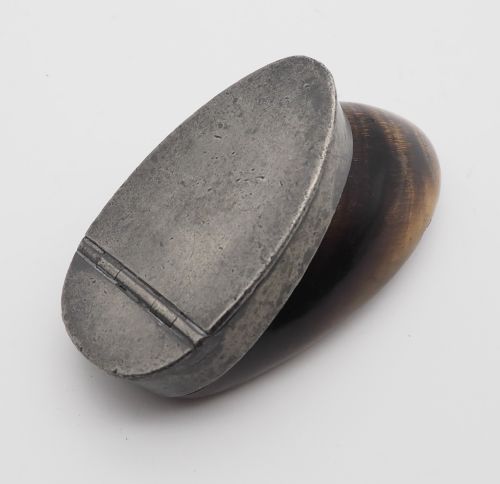RARE SCOTTISH HORN PEWTER SNUFF MULL - ADDITIONAL PHOTO 4
