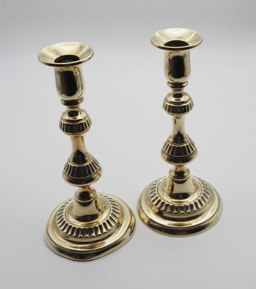 Nice Design Pair of Brass Candlesticks