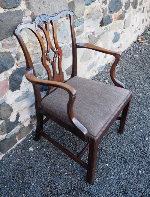 Fine Large Chippendale Period Arm Chair