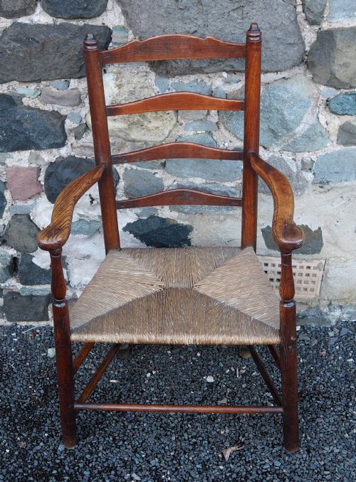 Pleasing Georgian Ladder Back Arm Chair