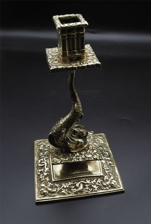 Unusual Regency  Dolphin Candlestick