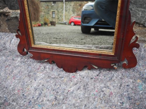 GEORGIAN MAHOGANY VAUXHALL WALL MIRROR - ADDITIONAL PHOTO 3