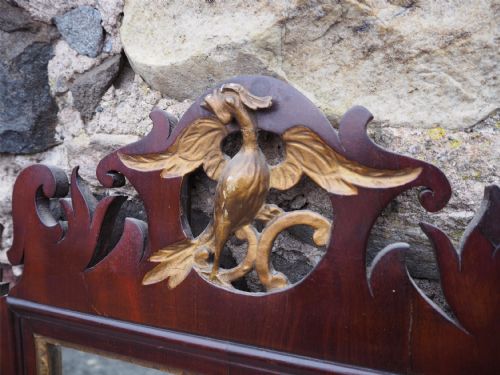 GEORGIAN MAHOGANY VAUXHALL WALL MIRROR - ADDITIONAL PHOTO 4