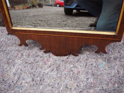 LARGE GEORGIAN MAHOGANY WALL MIRROR - ADDITIONAL PHOTO 3