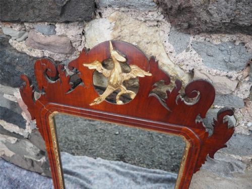 MID GEORGIAN WALNUT VAUXHALL MIRROR - ADDITIONAL PHOTO 2