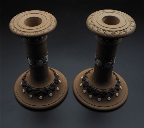 PAIR OF DOULTON LAMBETH CANDLESTICKS - ADDITIONAL PHOTO 1