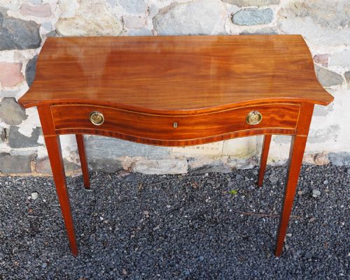 Georgian Mahogany Serpentine Side Table