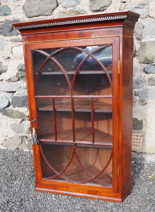 SCOTTISH HANGING GLAZED CORNER CABINET - ADDITIONAL PHOTO 1