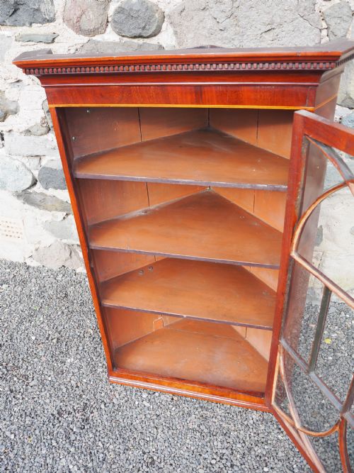 SCOTTISH HANGING GLAZED CORNER CABINET - ADDITIONAL PHOTO 4
