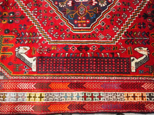 FINE ANTIQUE PERSIAN SHIRAZ CARPET - ADDITIONAL PHOTO 4