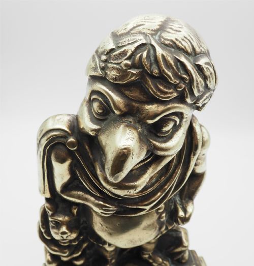LATE GEORGIAN MR PUNCH BRASS DOORSTOP - ADDITIONAL PHOTO 2