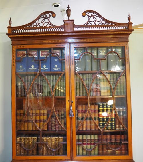 fig 3. Outstanding Hepplewhite Secretaire Bookcase