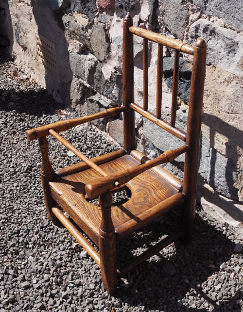 GEORGIAN ASH ELM CHILDS POTTY CHAIR - ADDITIONAL PHOTO 1