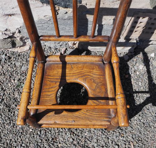 GEORGIAN ASH ELM CHILDS POTTY CHAIR - ADDITIONAL PHOTO 4