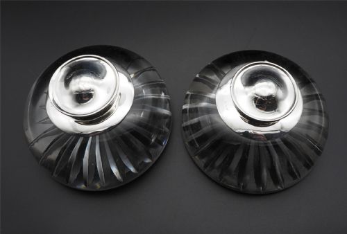 IMPRESSIVELY LARGE PAIR OF SILVER INKWELLS - ADDITIONAL PHOTO 2
