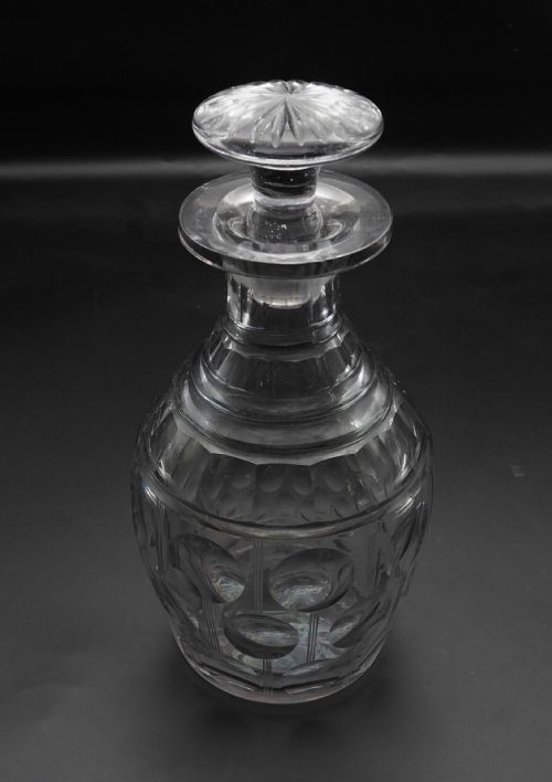 GOOD GEORGIAN LEAD GLASS DECANTER - ADDITIONAL PHOTO 1