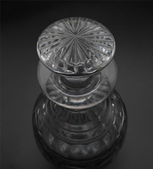 GOOD GEORGIAN LEAD GLASS DECANTER - ADDITIONAL PHOTO 3