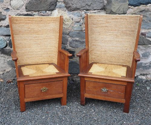 Mint Pair of Childs Oak Orkney Chairs