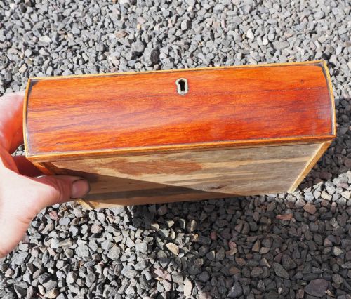 SCOTTISH MAHOGANY BARREL FRONTED MIRROR - ADDITIONAL PHOTO 4