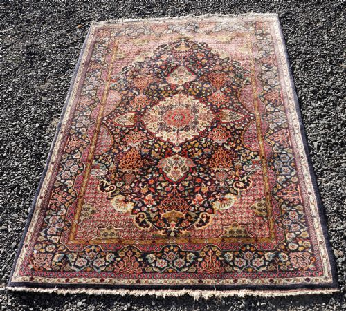 ANTIQUE PERSIAN QASHQAI WOOL RUG - ADDITIONAL PHOTO 1