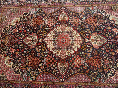 ANTIQUE PERSIAN QASHQAI WOOL RUG - ADDITIONAL PHOTO 4