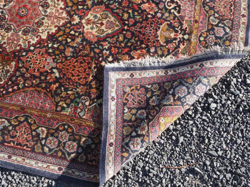 ANTIQUE PERSIAN QASHQAI WOOL RUG - ADDITIONAL PHOTO 5