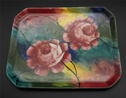 FINE JAZZY WEMYSS CABBAGE ROSES TRAY - ADDITIONAL PHOTO 1