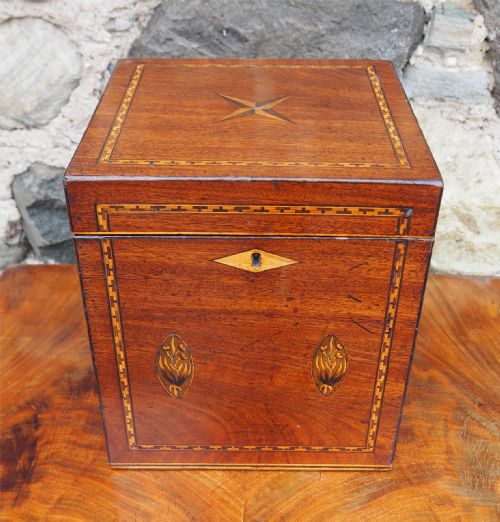 Georgian Inlaid Mahogany Decanter Box