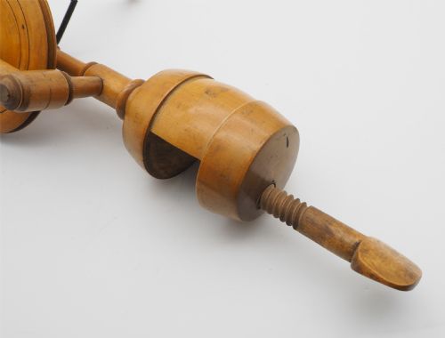 FINE ANTIQUE FRUITWOOD LACE BOBBIN WINDER - ADDITIONAL PHOTO 3