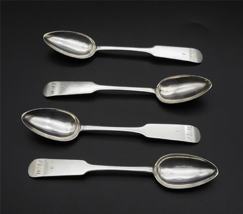 Rare Set of 4 Dundee Silver Teaspoons