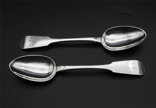 Very Rare Pair St Andrews Silver Spoons
