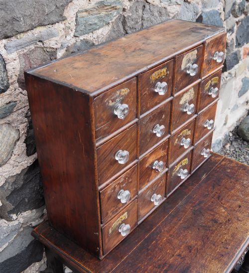SMALL SET OF VICTORIAN CHEMISTS DRAWERS - ADDITIONAL PHOTO 2