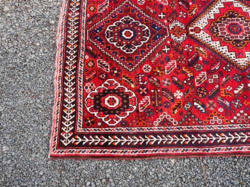 ANTIQUE PERSIAN HAMADAN WOOL RUG - ADDITIONAL PHOTO 3