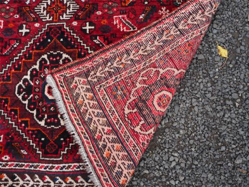 ANTIQUE PERSIAN HAMADAN WOOL RUG - ADDITIONAL PHOTO 6