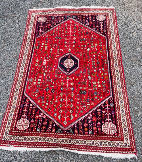 ANTIQUE PERSIAN HAMADAN WOOL RUG - ADDITIONAL PHOTO 1