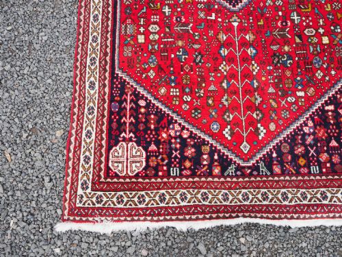 ANTIQUE PERSIAN HAMADAN WOOL RUG - ADDITIONAL PHOTO 3
