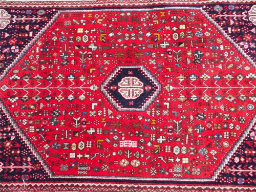 ANTIQUE PERSIAN HAMADAN WOOL RUG - ADDITIONAL PHOTO 4