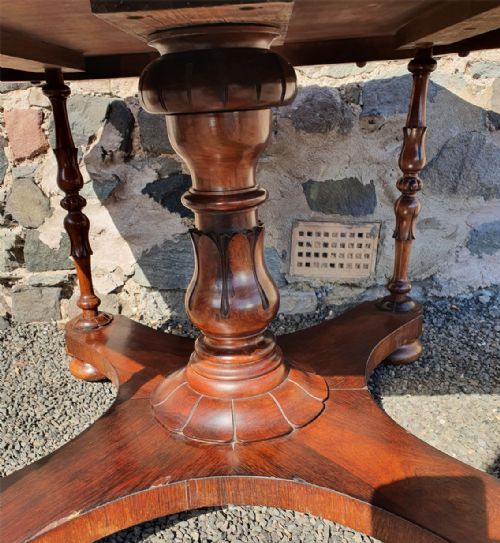 UNUSUAL REGENCY ROSEWOOD CENTRE TABLE - ADDITIONAL PHOTO 4