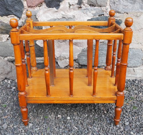 19TH CENTURY FRUITWOOD MAGAZINE HOLDER - ADDITIONAL PHOTO 1