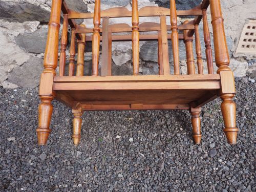 19TH CENTURY FRUITWOOD MAGAZINE HOLDER - ADDITIONAL PHOTO 4