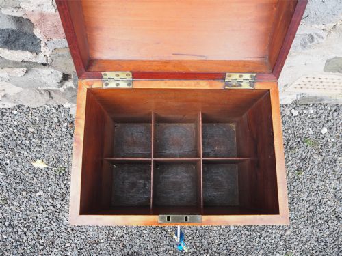 GEORGIAN SHERATON MAHOGANY WINE BOX - ADDITIONAL PHOTO 5