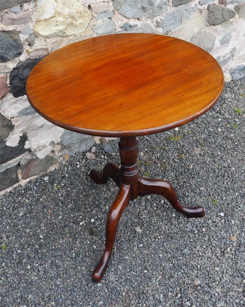 GEORGIAN MAHOGANY TILT TOP TRIPOD TABLE - ADDITIONAL PHOTO 1